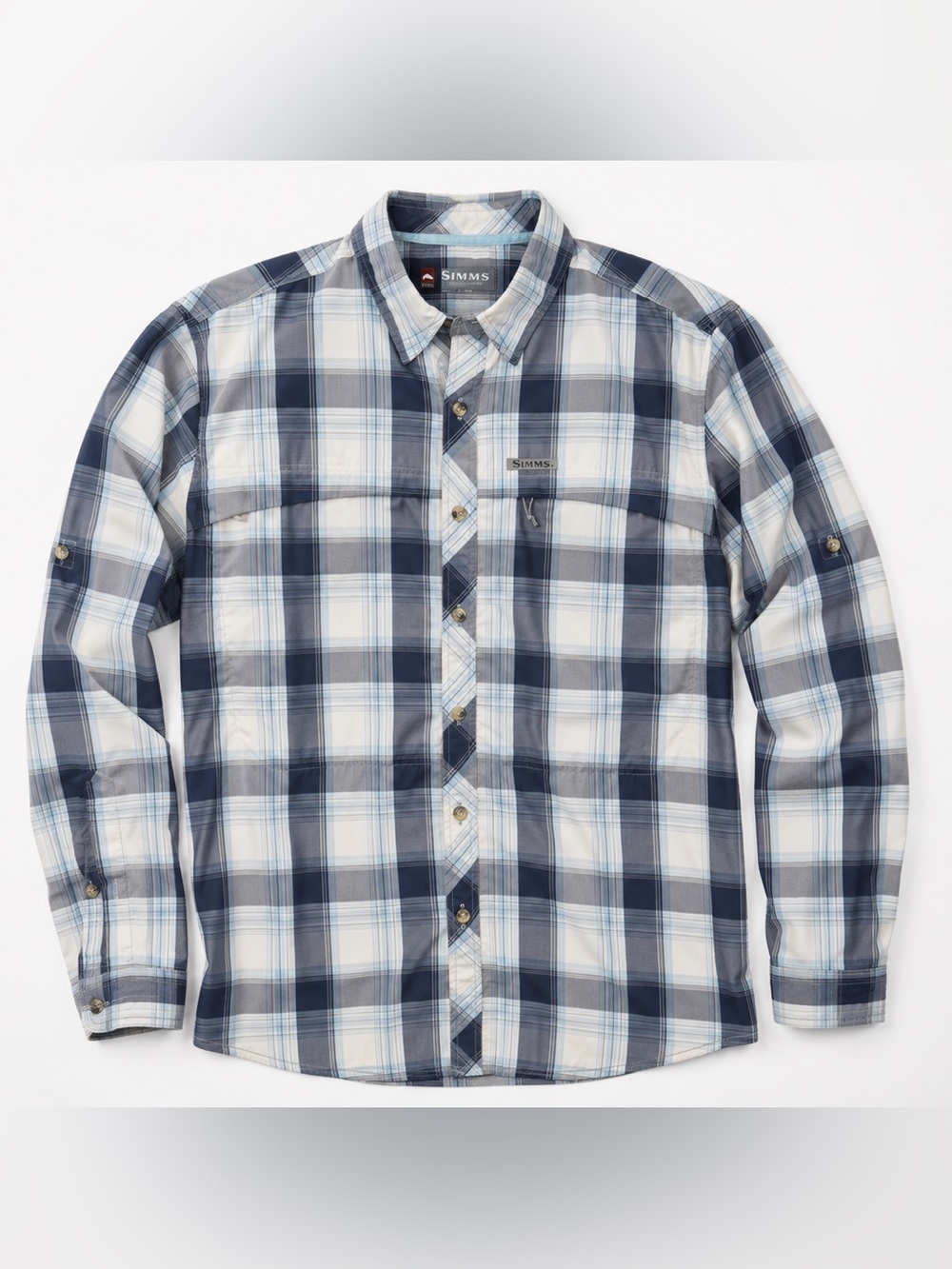 Simms Guide Series Long Sleeve Button Down Shirt Mens Size M